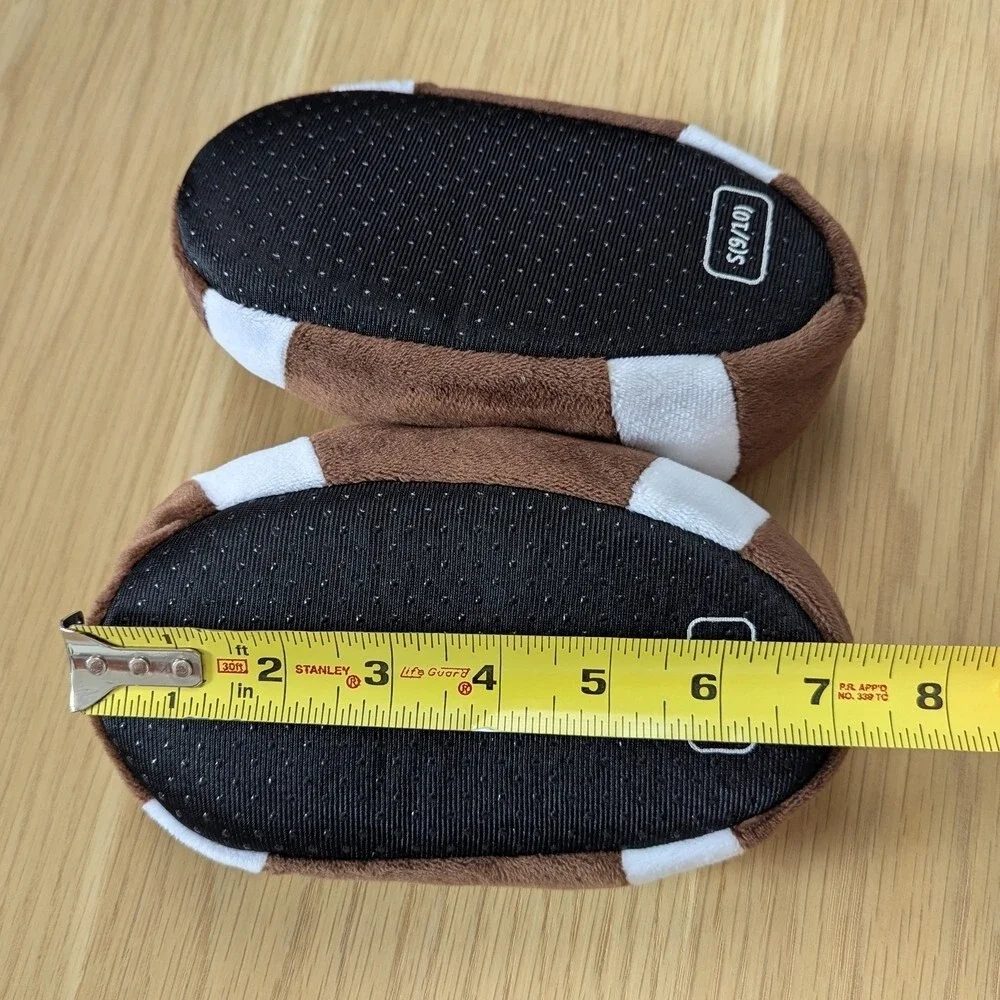 NWT Kids Football Plush Mooshy Slippers (Various Sizes Available)
